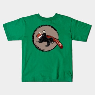 Artwork of a Red Panda IV Kids T-Shirt